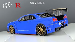 Nissan Skyline GTR R34 cardboard car [upl. by Mitman]