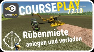 PC LS22 Courseplay Rübenmiete anlegen und verladen [upl. by Bartko270]