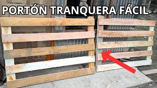 COMO HACER UN PORTÓN TRANQUERA DE MADERA FÁCIL [upl. by Merl844]