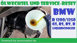 BMW R1200  1250 GS RS RT R LC Service Intervall Reset und Ölwechsel [upl. by Disini170]