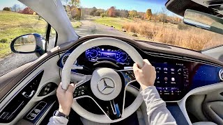 2022 MercedesBenz EQS 580 4MATIC  POV Review [upl. by Inuat360]