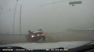 Dashcam video captures one mans encounter with a tornado on I265 in Southern Indiana [upl. by Sharlene]