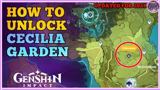 How to Unlock Cecilia Garden Puzzle 2024 Guide for Genshin Impact [upl. by Haek]