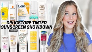 I Found the BEST Drugstore Tinted Sunscreen Drugstore Tinted Sunscreen Showdown [upl. by Ilecara554]