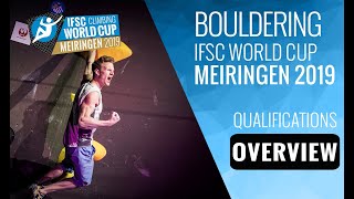 IFSC World Cup Meiringen 2019  Boulder qualifications highlights [upl. by Follmer629]