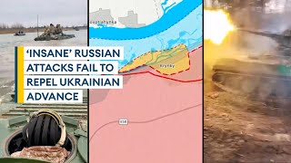 Russian wave attacks fail to dislodge Ukraines Dnipro River advance [upl. by Assilen888]