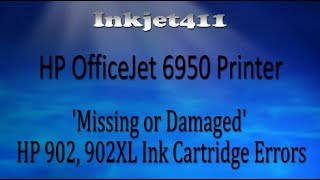 HP OfficeJet 6950 Printer Errors HP 902 Ink Cartridges [upl. by Nerin527]