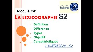 lexicographie s2 [upl. by Ahsaeyt]