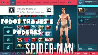 Troféu Um Traje para Cada Ocasião  Adquira Todos os Trajes e Todos Poderes  Spider Man PS4  Guia [upl. by Laird418]