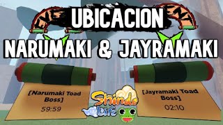 UBICACION NARUMAKI amp JAYRAMAKI EN SHINDO LIFE 🐸 NARUMAKI amp JAYRAMAKI Boss Ubicación 🐸 [upl. by Ninazan]