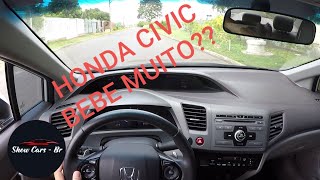 CONSUMO ETANOL HONDA CIVIC LXR 2014 Beberrão [upl. by Elleirda]