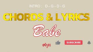 VIDEOKE  BABE by STYX with CHORDS AND LYRICS [upl. by Sueahccaz647]