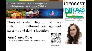 15th INFOGEST Viva  Ana Blanco Doval  Study of protein digestion of mare milk [upl. by Burley]