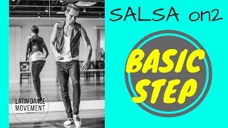 Salsa Basic Step for NY Style On2 Beginner Tutorial [upl. by Roby359]