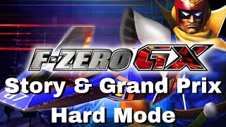 FZero GX Casual Playthrough All tracks Hard Mode Story [upl. by Gnehs]