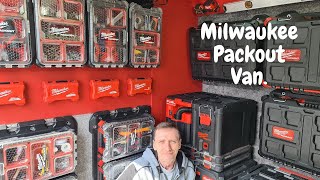 Milwaukee Packout Van Build  more work done  milwaukeepackout milwaukeetools [upl. by Anitac]