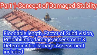 Part 13 Concept of Damaged StabiltyWith Floodable length Probabilistic amp Deterministic Assessment [upl. by Kip]