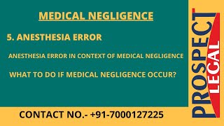 Medical Negligence  Anesthesia Error Part7 [upl. by Teerpnam645]