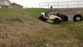 Modified Lifted Gas Club Car Golf Cart FE290 Hill Climbing [upl. by Anayt601]