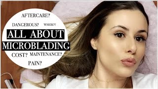 EYEBROW MICROBLADING  FAQ COST PAIN AFTERCARE ROUTINE REVIEW [upl. by Erlin]