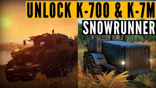 How to UNLOCK the SnowRunner Kirovets K700 amp K7M [upl. by Yate920]