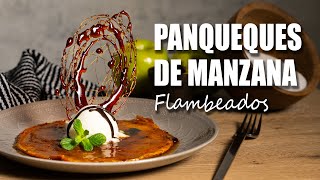 Panqueques de Manzana Flambeados al Ron  Receta Fácil [upl. by Ardnaz]