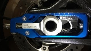 BMW S1000R Lightech Chain Adjusters and more rizoma [upl. by Beuthel]