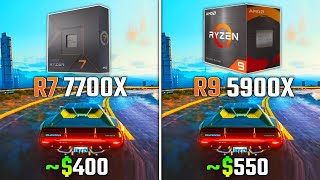 AMD RYZEN 7 7700X vs RYZEN 9 5900X  Test in 6 Games [upl. by Gayla]