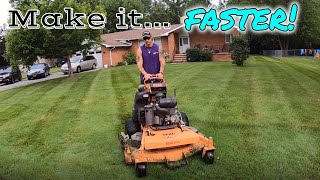 HOW TO make a Commercial LAWN MOWER FASTER [upl. by Bambie12]