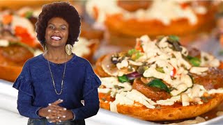 Making Vegan Mini Pizzas With Tabitha Brown [upl. by Ury]