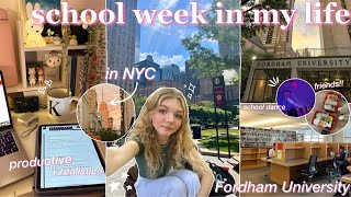 COLLEGE WEEK IN MY LIFE as a student  Fordham Uni in NYC 🎧📚 romanticizing amp productive routines [upl. by Patterson]