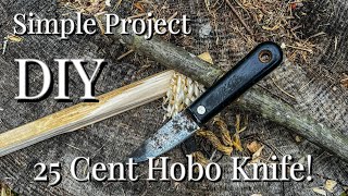 DIY BUSHCRAFT KNIFE 25 Cents [upl. by Kaspar]