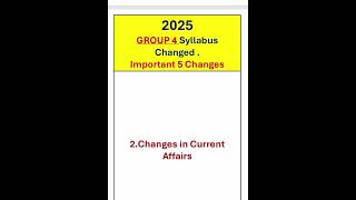 Important 5 Changes Group 4 2025 Syllabus [upl. by Ardnekahs]