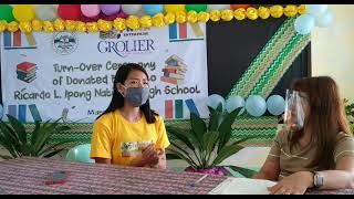 Turnover ceremony of donated books from GROLIER International Part 1 [upl. by Dietz]