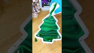 Christmas Resin Tree dishes 🎄 christmas resinbound resintechniques [upl. by Pulchi796]