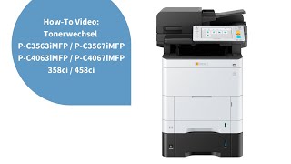 Howto Toner wechseln am TA PC3563iMFP PC3567iMFP PC4063iMFP PC4067iMFP 358ci 458ci [upl. by Nicolina]