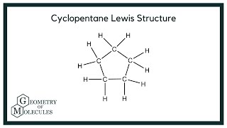 Cyclopentane Lewis Structure Draw the Lewis Dot Structure for C5​H10 [upl. by Wilmott904]