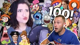 100 Voice Impressions  Brizzy Voices FIRST TIME HEARING REACTION [upl. by Ruhtracam]