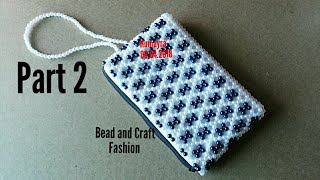 How to make beaded bag  Crystal bag  Pearl bag  Clutch bag Crystal Pouch  Part 2 [upl. by Casaleggio985]