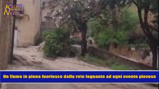 Caltagirone Guasto alla rete fognante nel rione CappucciniPonte Un fiume in piena ad ogni pioggia [upl. by Roscoe]