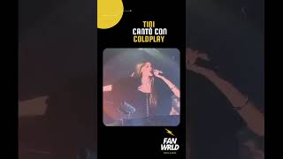 TINI STOESSEL CANTÓ con COLDPLAY en IRLANDA  FanWRLD [upl. by Nosnej]