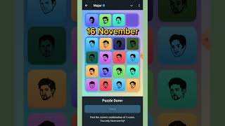 Major daily puzzle durov  Major  16 November  major daily combo cards video [upl. by Tigram664]