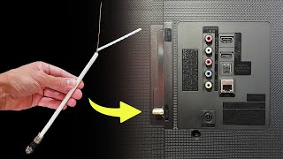 Put 1 Piece Coaxial Cable On Your TV And Release All Free Channels Of Smart TV How To Make Antenna [upl. by Acinoed]