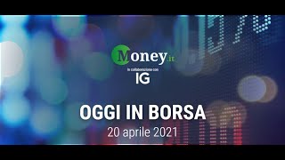 OGGI IN BORSA 20 aprile 2021 Banche sotto attacco Ftse Mib in rosso [upl. by Juliann]