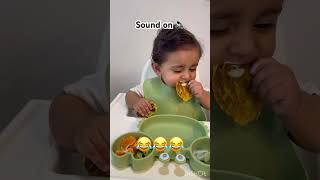 “8monthold baby turns food critic That face at 036 😂😂 🍊🍽️ BabyFood FunnyBabyReview” [upl. by Einaej]