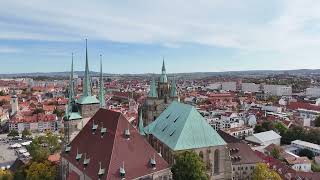 Erfurt Zitadelle PetersbergEin Flug über die Altstadt Erfurts drone erfurt altstadt [upl. by Yllah]