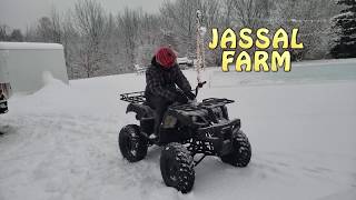 Ripping the 150cc ATV in Snow [upl. by Corabella]