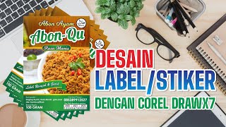 028 TUTORIAL DESAIN LABEL ATAU STIKER ABON AYAM DAN SAPI [upl. by Levram]