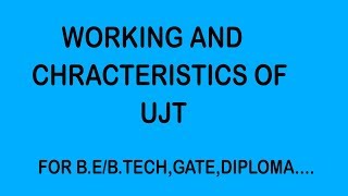 WORKING OF UNIJUNCTION TRANSISTOR UJT  IN HINDI [upl. by Ellerihs]