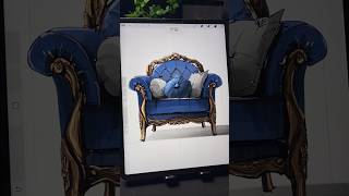 quotElegant Royal Blue Armchair DesignquotFurnitureDesign DigitalArt Armchair LuxuryFurniture Sketch [upl. by Nivac175]